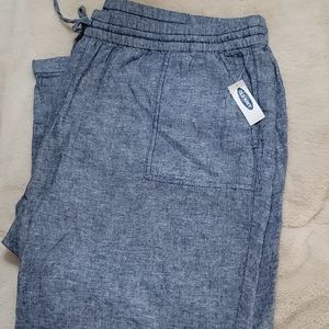 Wide-leg Linen Pants